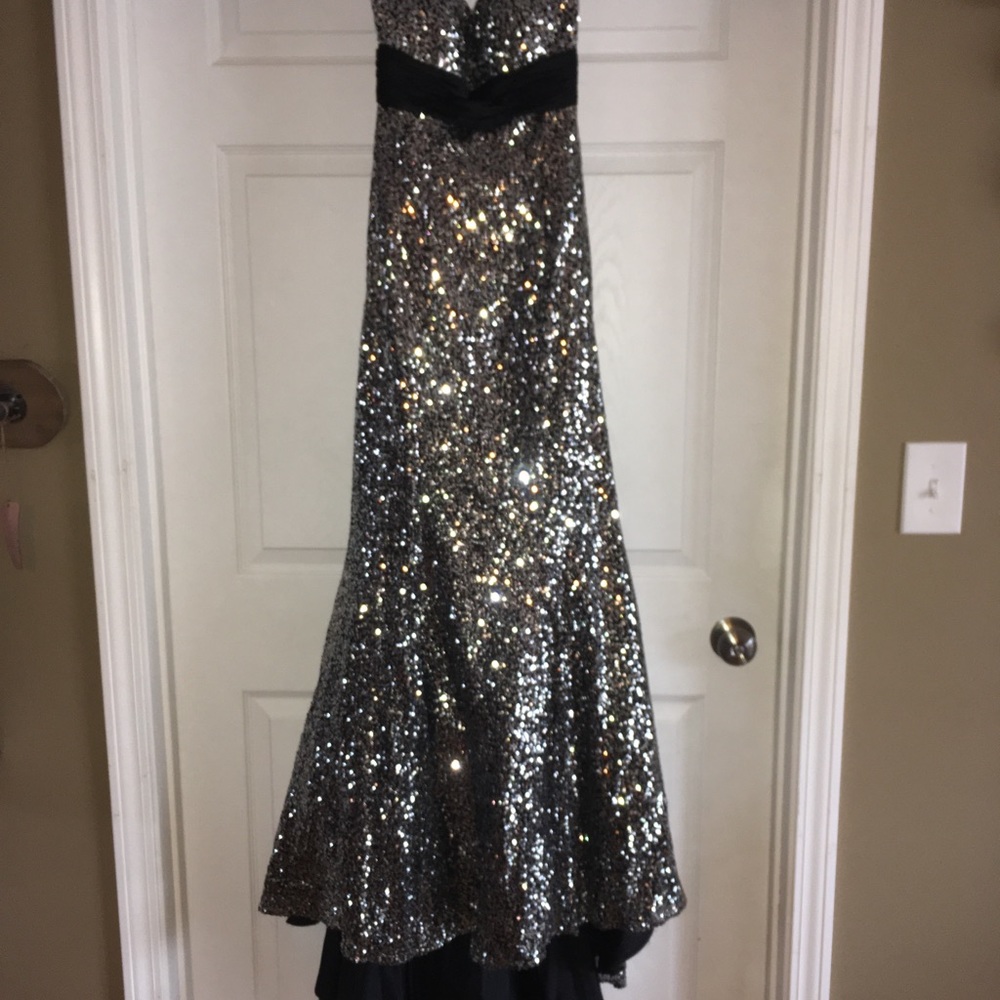 Maggie Sorretto sequin gown